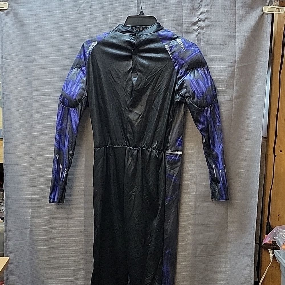 Rubies Avengers Black Panther Costume Child Sz large 12-14 Padded Bodysuit+ mask - Picture 4 of 9